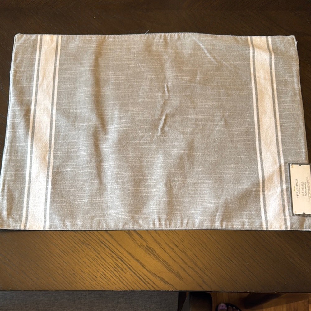 Threshold Gray and White Placemat